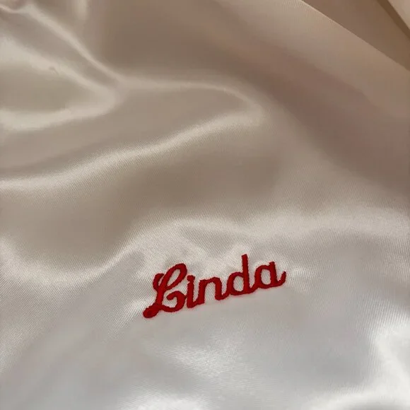 Vintage Satin Nylon Bomber Jacket Dorchester Swingers Cambridge Maryland M Linda - Picture 5 of 8